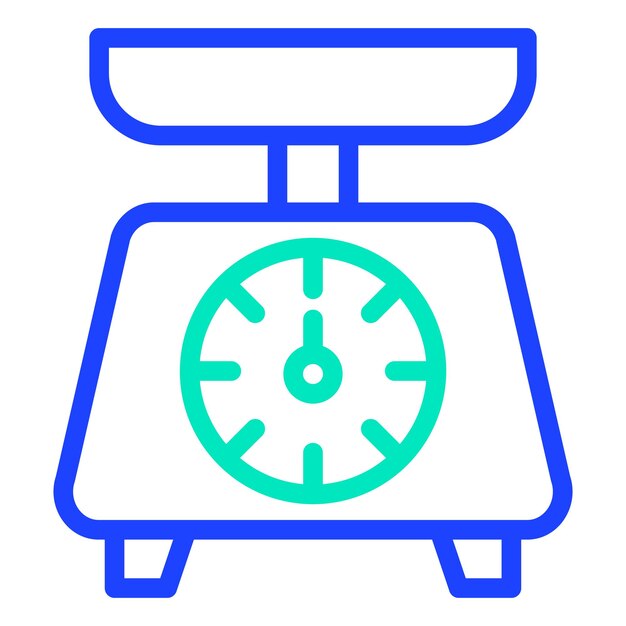 Ilustración del diseño del icono vectorial de la escala de la cocina