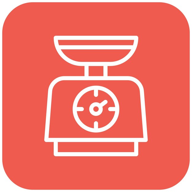 Ilustración del diseño del icono vectorial de la escala de peso