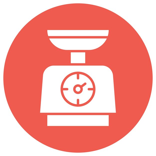 Ilustración del diseño del icono vectorial de la escala de peso