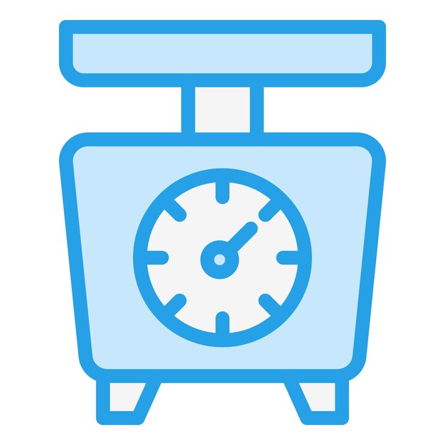 Ilustración del diseño del icono vectorial de la escala de peso