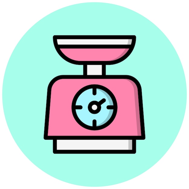 Ilustración del diseño del icono vectorial de la escala de peso