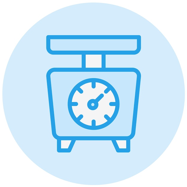 Ilustración del diseño del icono vectorial de la escala de peso