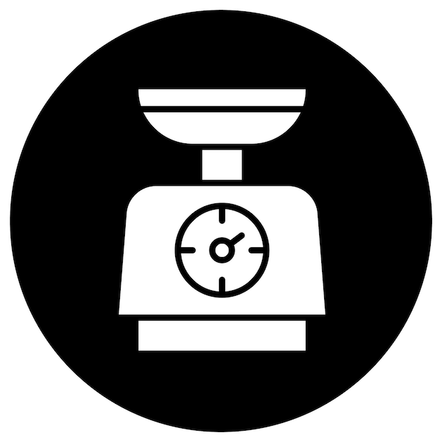 Ilustración del diseño del icono vectorial de la escala de peso