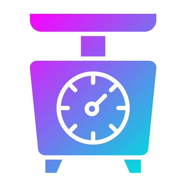 Ilustración del diseño del icono vectorial de la escala de peso