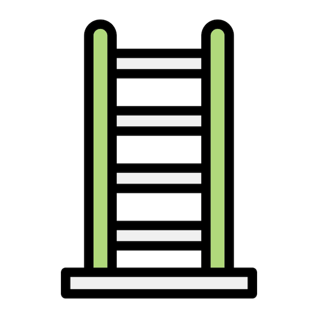 Ilustración del diseño del icono vectorial de la escalera