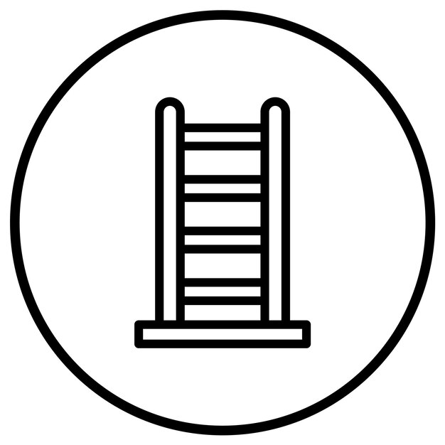 Ilustración del diseño del icono vectorial de la escalera