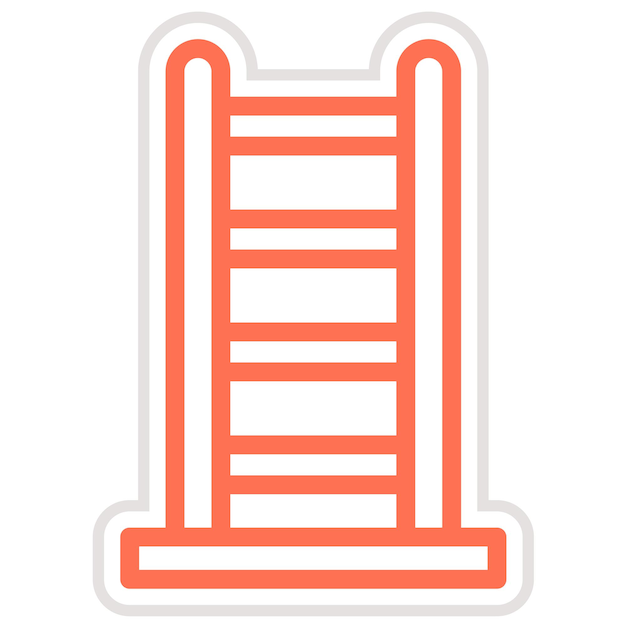 Ilustración del diseño del icono vectorial de la escalera