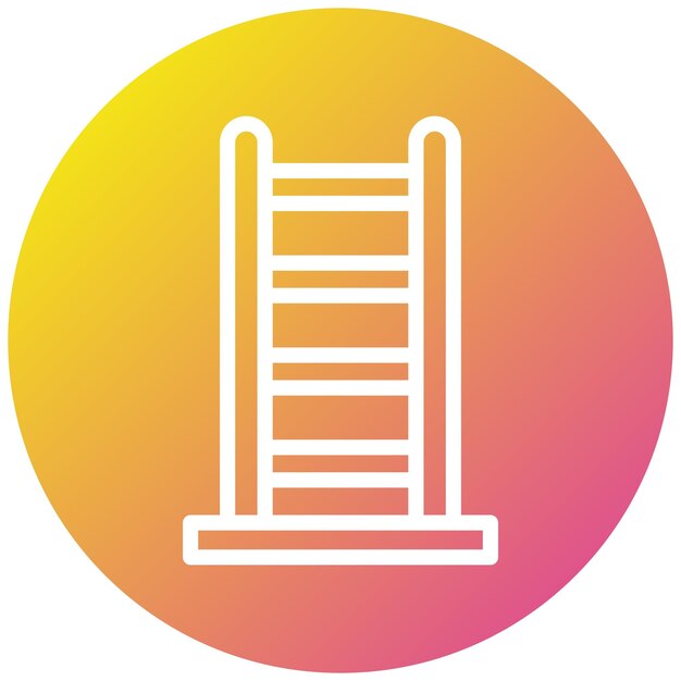Ilustración del diseño del icono vectorial de la escalera