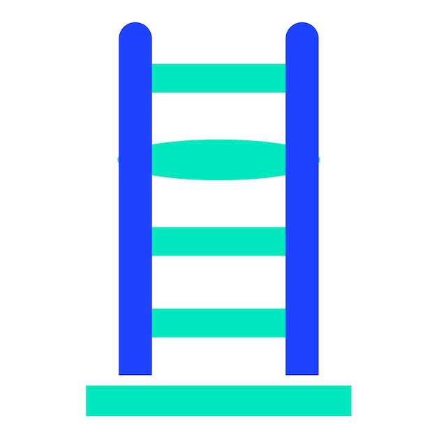 Ilustración del diseño del icono vectorial de la escalera