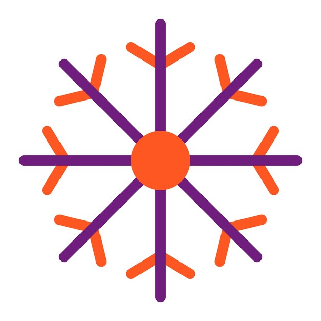 Ilustración del diseño del icono vectorial de las escamas de nieve