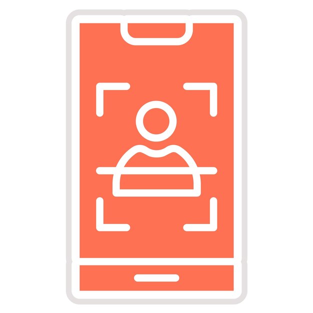 Ilustración del diseño del icono vectorial de escaneo facial