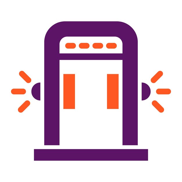 Ilustración del diseño del icono vectorial del escáner corporal