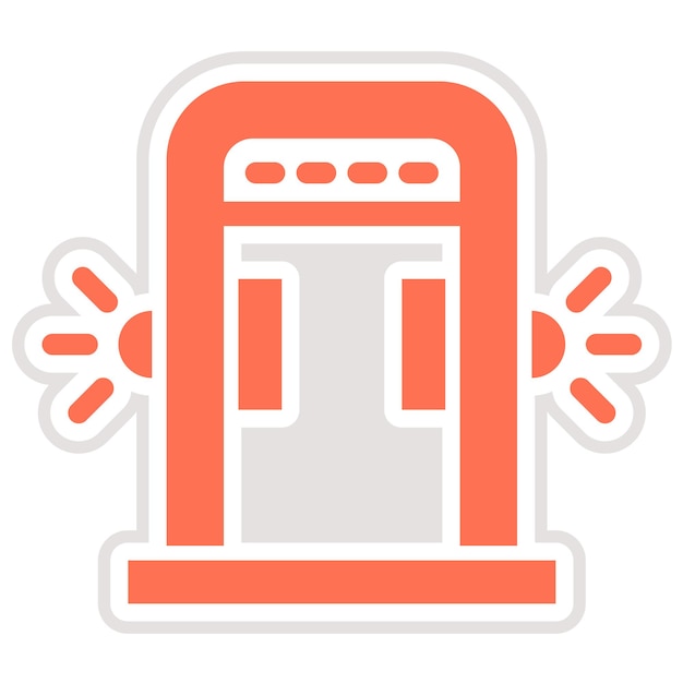 Ilustración del diseño del icono vectorial del escáner corporal