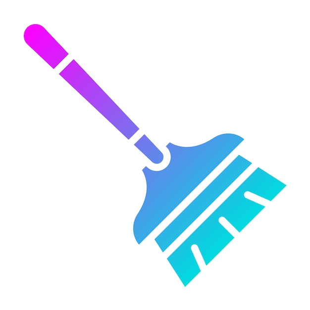 Ilustración del diseño del icono vectorial de la escoba