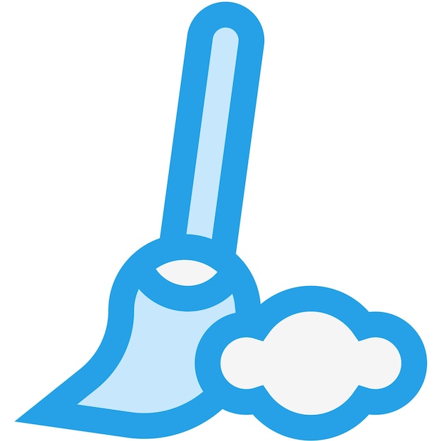 Ilustración del diseño del icono vectorial de la escoba