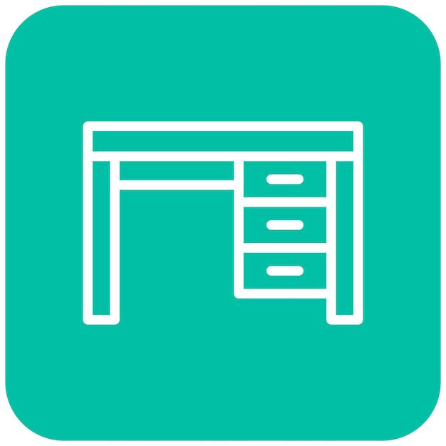 Ilustración del diseño del icono vectorial del escritorio
