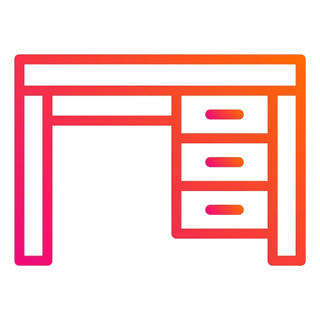 Ilustración del diseño del icono vectorial del escritorio