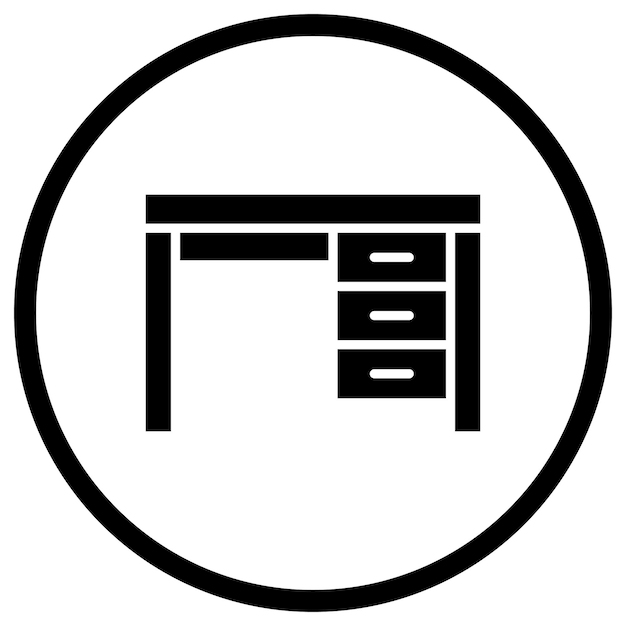 Ilustración del diseño del icono vectorial del escritorio