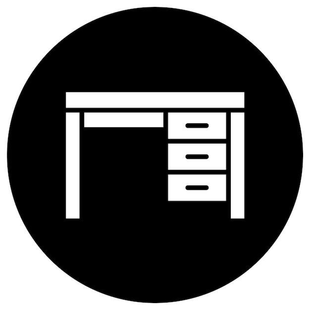 Ilustración del diseño del icono vectorial del escritorio