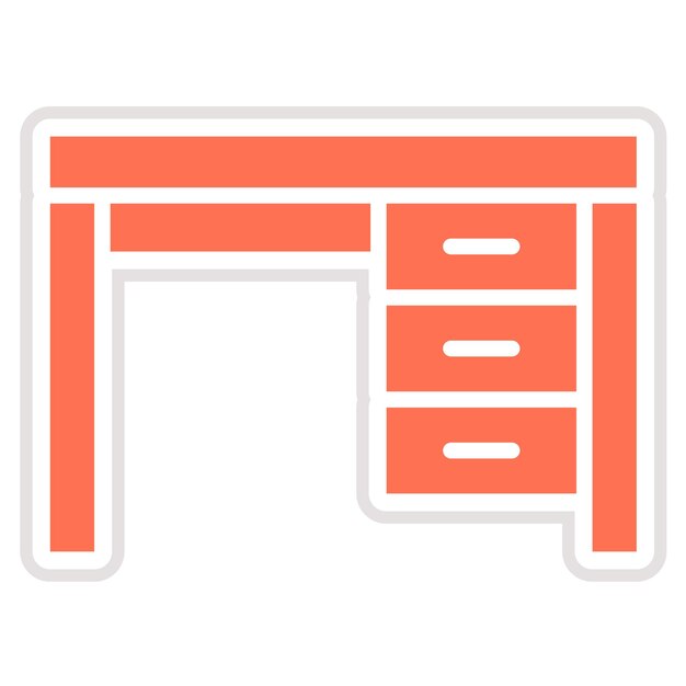 Ilustración del diseño del icono vectorial del escritorio