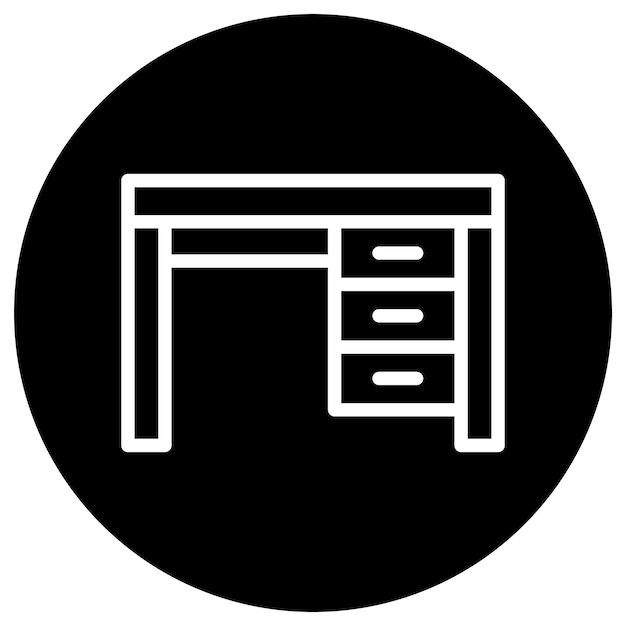 Ilustración del diseño del icono vectorial del escritorio