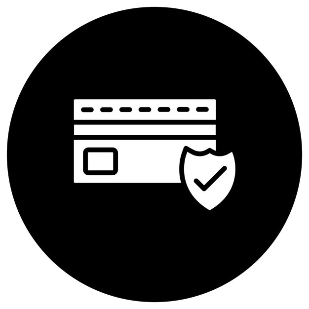 Ilustración del diseño del icono vectorial del escudo de pago