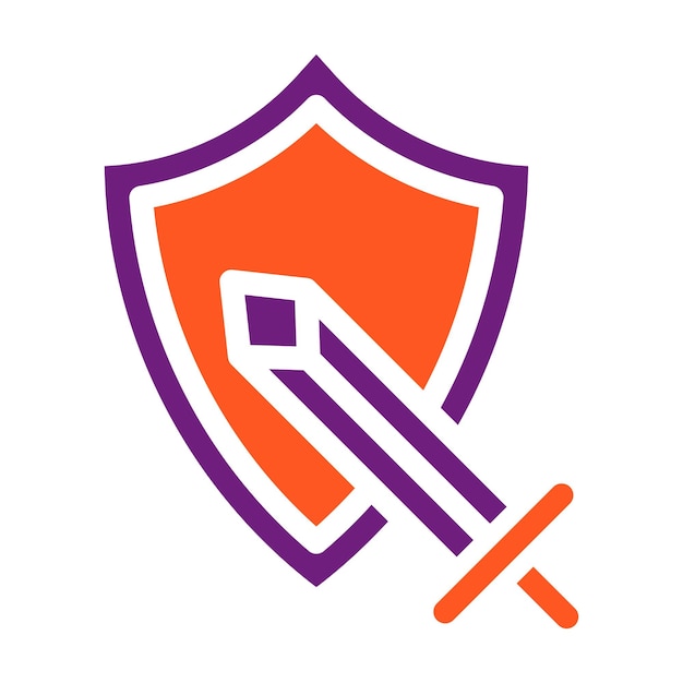 Ilustración del diseño del icono vectorial del escudo