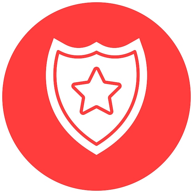 Ilustración del diseño del icono vectorial del escudo