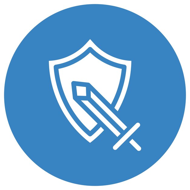 Ilustración del diseño del icono vectorial del escudo
