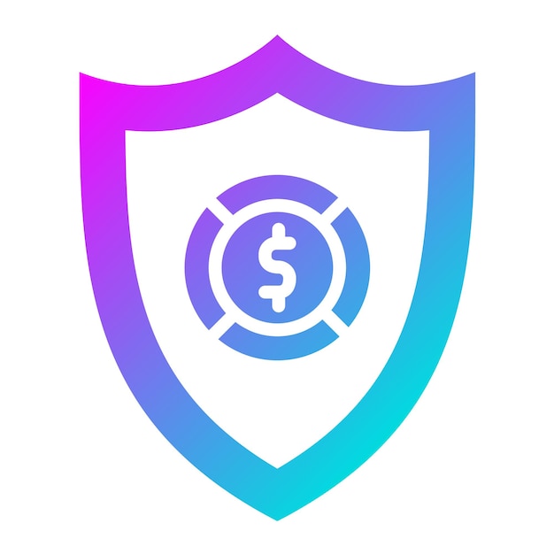 Ilustración del diseño del icono vectorial del escudo