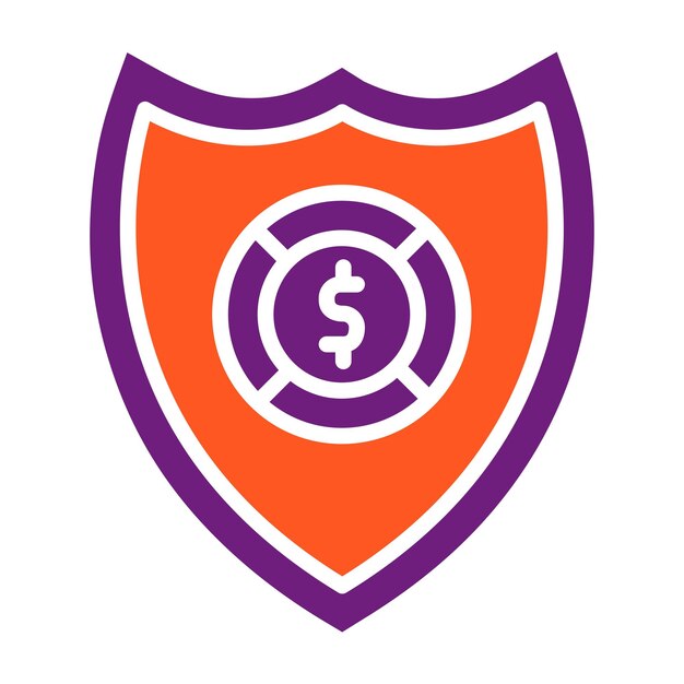 Ilustración del diseño del icono vectorial del escudo