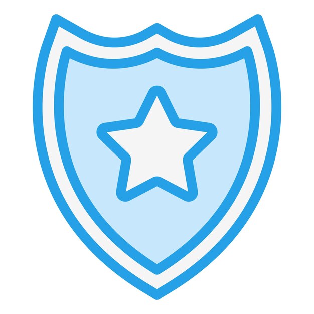 Ilustración del diseño del icono vectorial del escudo