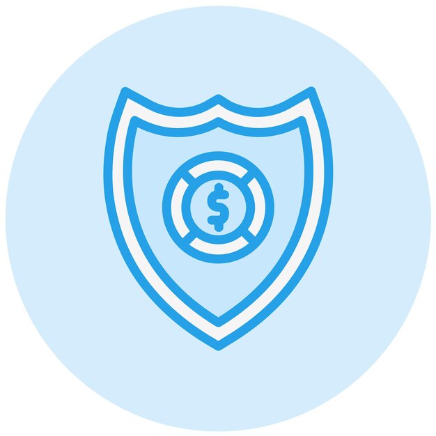 Ilustración del diseño del icono vectorial del escudo