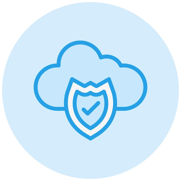 Ilustración del diseño del icono vectorial del escudo