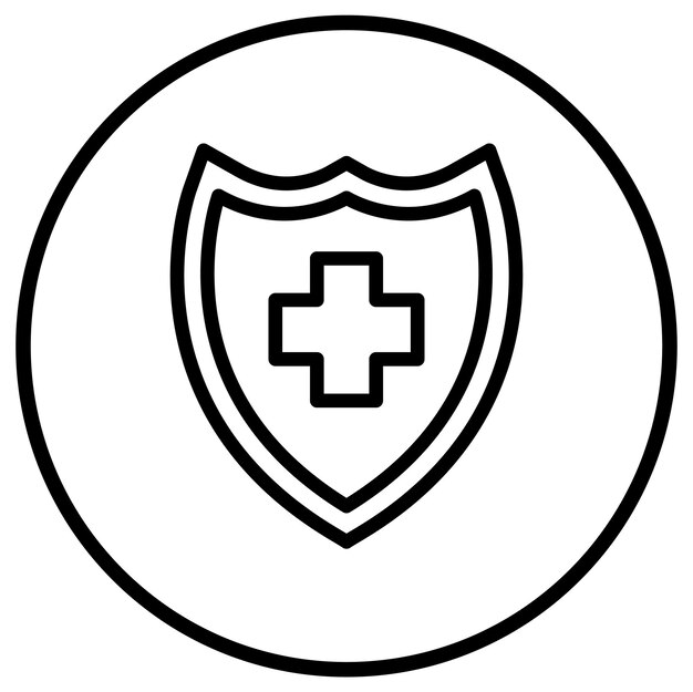 Ilustración del diseño del icono vectorial del escudo