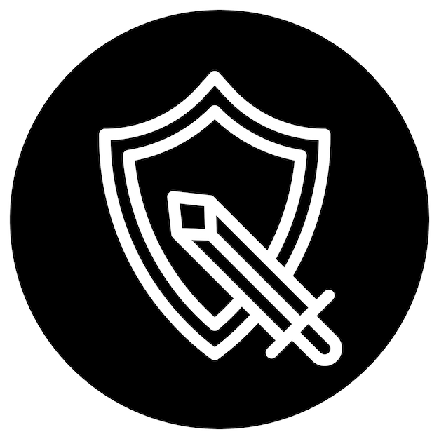 Ilustración del diseño del icono vectorial del escudo