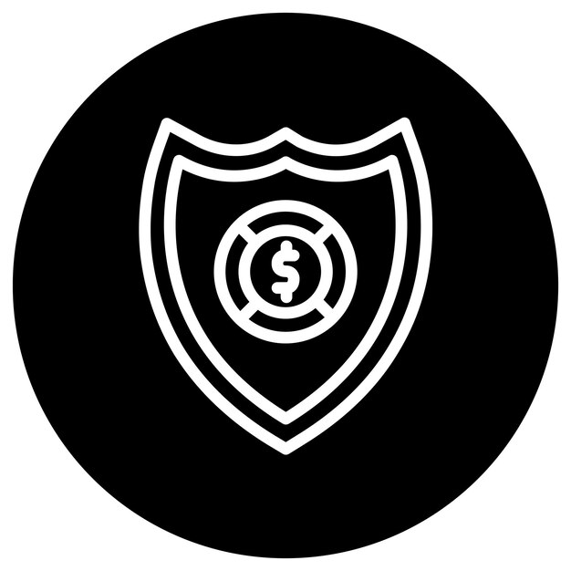 Ilustración del diseño del icono vectorial del escudo