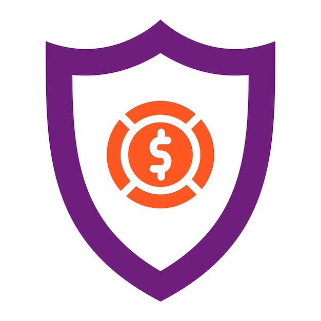 Ilustración del diseño del icono vectorial del escudo