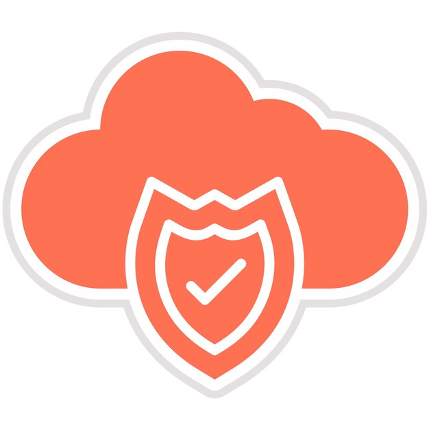 Ilustración del diseño del icono vectorial del escudo