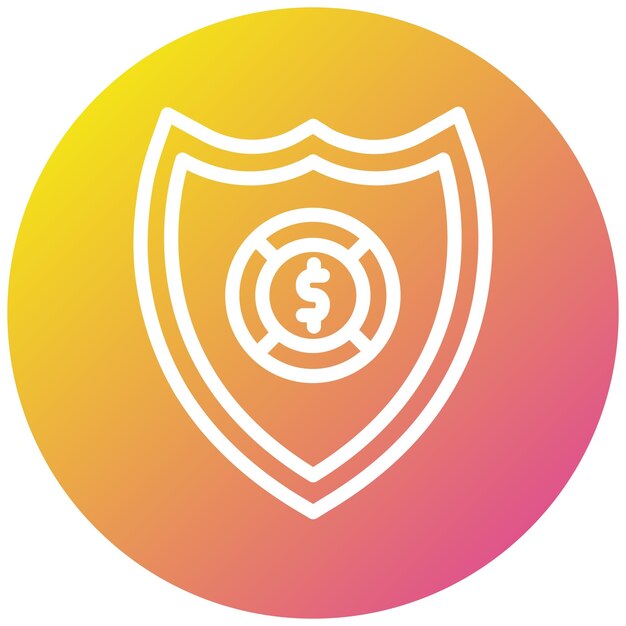 Ilustración del diseño del icono vectorial del escudo