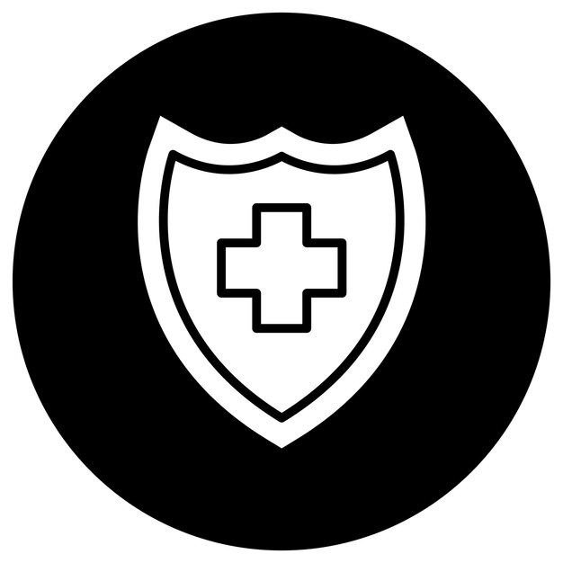 Ilustración del diseño del icono vectorial del escudo