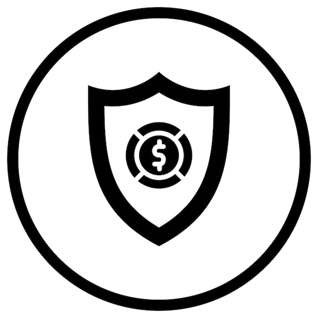 Ilustración del diseño del icono vectorial del escudo
