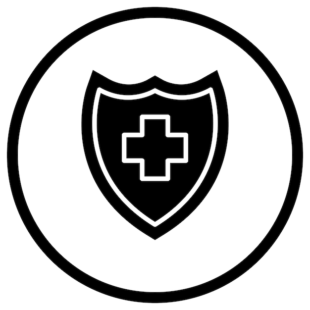 Ilustración del diseño del icono vectorial del escudo