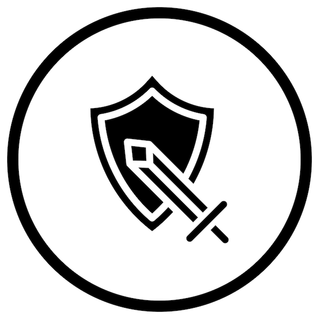 Ilustración del diseño del icono vectorial del escudo