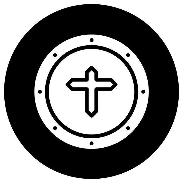 Ilustración del diseño del icono vectorial del escudo