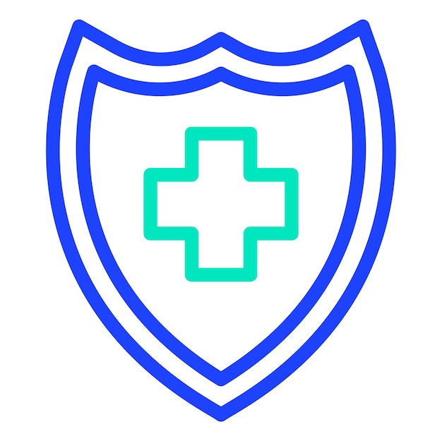 Ilustración del diseño del icono vectorial del escudo