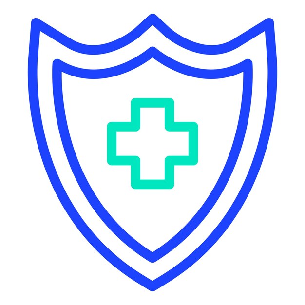 Ilustración del diseño del icono vectorial del escudo