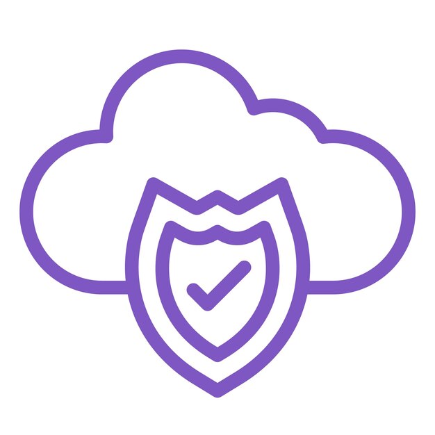 Ilustración del diseño del icono vectorial del escudo