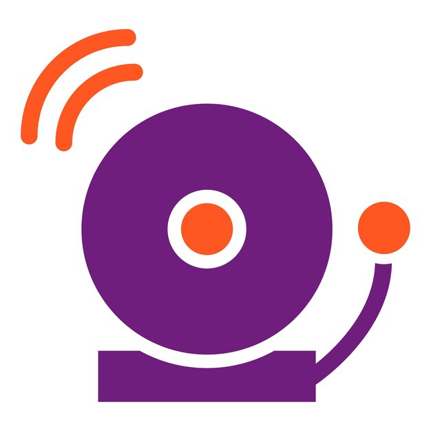 Ilustración del diseño del icono vectorial de la escuela Bell