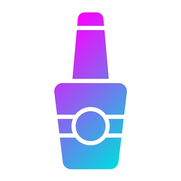 Ilustración del diseño del icono vectorial del esmalte de uñas